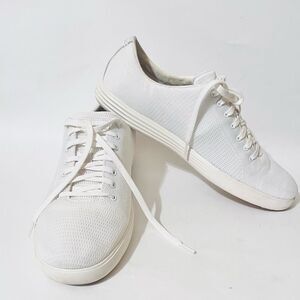 Cole Haan Grand Crosscourt White Knit Sneakers in men's size 11